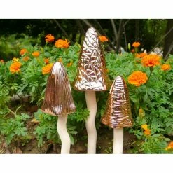 Best Pirce 🔥 Other Garden Statues Bosmere Tinkling Ceramic Toadstools - Set Of 3 ✔️