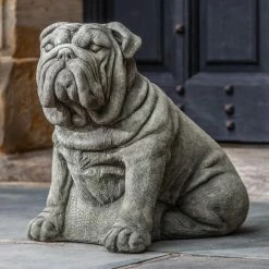 Coupon ✔️ Animal Statues Campania International Antique Bulldog Garden Statue 🤩