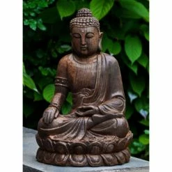 Cheap 🔥 Oriental Statues Campania International Antique Lotus Buddha Garden Statue ❤️