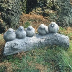 Deals ⭐ Animal Statues Campania International Birds On A Log Cast Stone Garden Statue ⭐