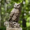 Deals 🎁 Animal Statues Campania International Large Horned Owl Cast Stone Garden Statue 🔔 -Garden Statues Shop masterCIB555
