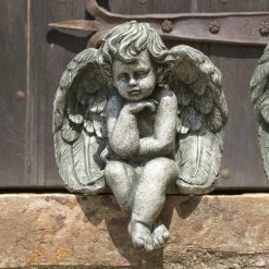 Flash Sale 🤩 Angel & Cherub Statues Campania International Small Seated Cherub Cast Stone Garden Statue 💯