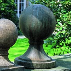 Best deal ❤️ Finials Campania International Large Round Sphere Cast Stone Garden Statue Base ⭐