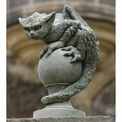 Deals 😍 Gargoyles & Griffins Campania International Oscar The Gargoyle Cast Stone Garden Statue 🎁