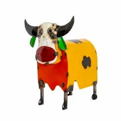 Flash Sale 🔥 Rustic Arrow Colorful Cow Yard Art-Medium 🛒
