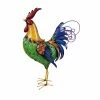 Promo 😀 Animal Statues Backyard Expressions Vibrant Metal Rooster Garden Statue 💯 -Garden Statues Shop masterDOUL040