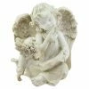 Promo 🤩 Angel & Cherub Statues Northlight Heavenly Gardens Sitting Angel With Book & Friend Outdoor Garden Statue 🎉 -Garden Statues Shop masterGORD107