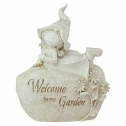 Cheap 💯 Other Garden Statues Northlight Garden Kids Girl On Rock Outdoor Garden Statue 🛒