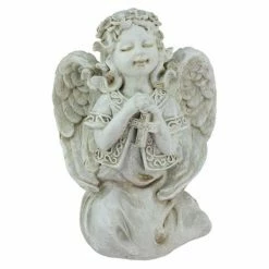 Top 10 ⭐ Angel & Cherub Statues Northlight Heavenly Gardens Praying Angel Girl With Cross Outdoor Garden Statue 🧨