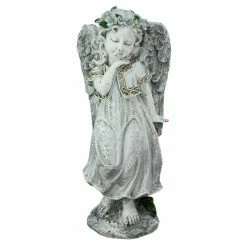 Best Sale 👏 Angel & Cherub Statues Northlight Heavenly Gardens Angel Girl With Floral Crown Outdoor Garden Statue 😀