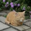 Best deal 🔥 Animal Statues Hi-Line Gift Ltd. Sleeping Cat Garden Statue 🥰 -Garden Statues Shop masterHILI057