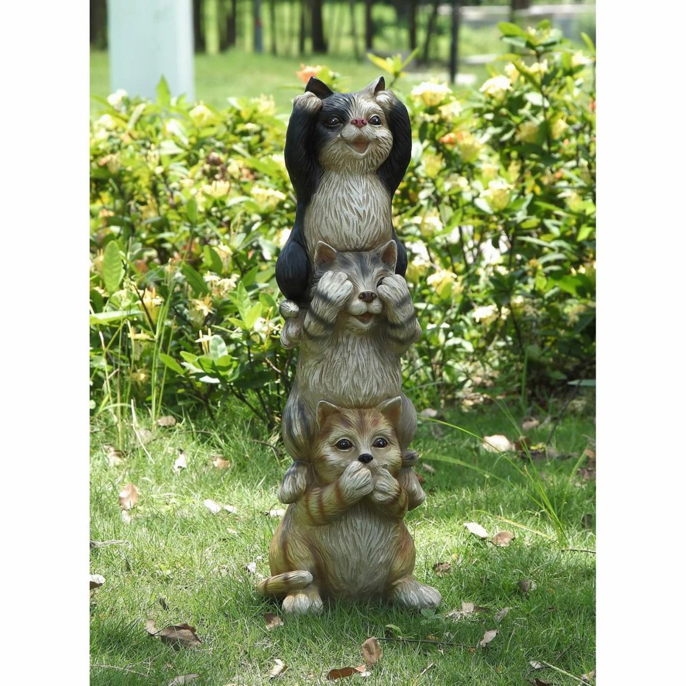 Wholesale ⭐ Animal Statues Hi-Line Gift Ltd. Stacking Cats No Evil Garden Statue 💯 3 Wholesale ⭐ Animal Statues Hi-Line Gift Ltd. Stacking Cats No Evil Garden Statue 💯