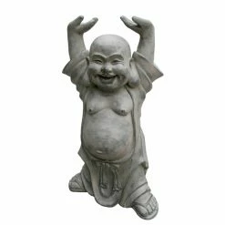 Best reviews of 🥰 Religious Statues Hi-Line Gift Ltd. Grey Buddha With Hands Up Garden Statue 🎉