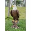 Buy 🛒 Animal Statues Hi-Line Gift Ltd. Large Bald Eagle On Stump Statue 🛒 -Garden Statues Shop masterHILI527