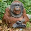 Cheap ❤️ Animal Statues Hi-Line Gift Ltd. Orangutan Sitting 🌟 -Garden Statues Shop masterHILI579