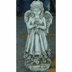 Buy 🥰 Angel & Cherub Statues Hi-Line Gift Ltd. Angle Holding Flowers Garden Statue 😍