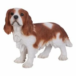Best deal ⌛ Animal Statues Hi-Line Gift Ltd. Brown And White King Charles Spaniel Standing Garden Statue 🎁