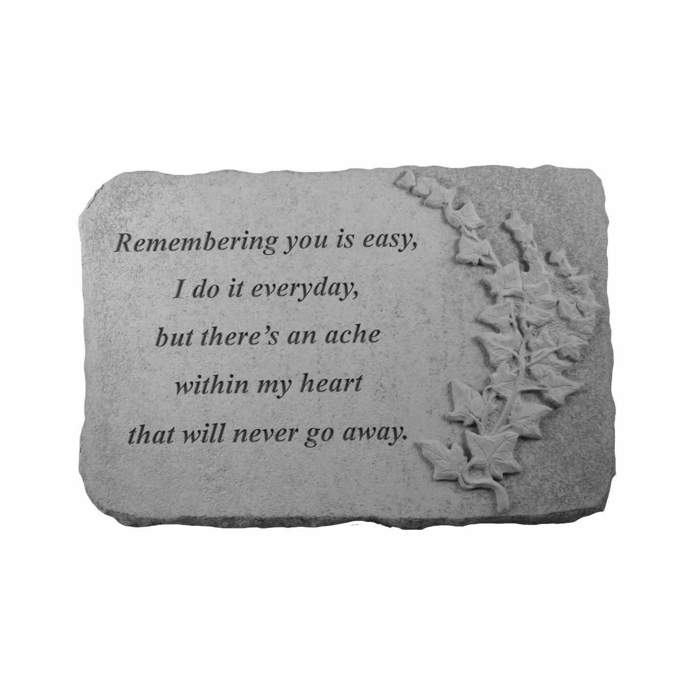 Flash Sale 🔔 Other Garden Statues Kay Berry Remembering You Is Easy Memorial Stone - Ivy Design 👏 3 Flash Sale 🔔 Other Garden Statues Kay Berry Remembering You Is Easy Memorial Stone - Ivy Design 👏