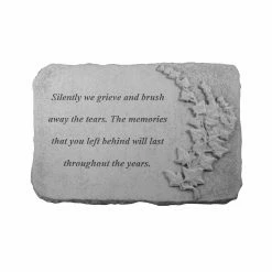Cheap 👍 Other Garden Statues Kay Berry Silently We Grieve Memorial Stone - Ivy Design 🥰