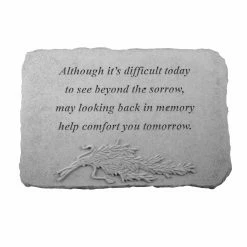 Deals 😍 Other Garden Statues Kay Berry Although Its Difficult Today Memorial Stone - Rosemary Design 👏