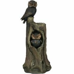 Cheap โจ Sunnydaze Decor Animal Statues Sunnydaze Owl Duo On Tree Stump Statue ๐