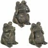 Brand new 🥰 Sunnydaze Decor Animal Statues Sunnydaze 3 Wise Frogs Statue Trio Set - Hear No Evil, See No Evil, Speak No Evil 🔔 -Garden Statues Shop masterNETH1470