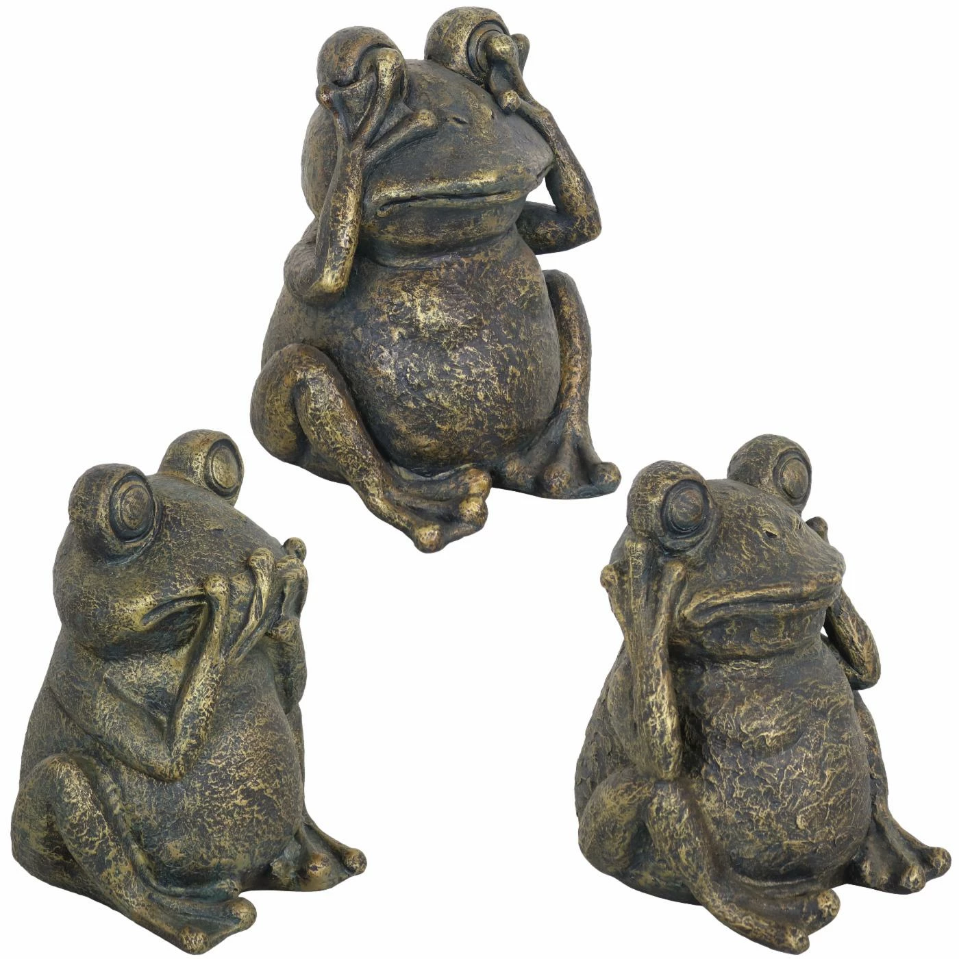 Brand new ๐ฅฐ Sunnydaze Decor Animal Statues Sunnydaze 3 Wise Frogs Statue Trio Set - Hear No Evil, See No Evil, Speak No Evil ๐ 3 Brand new ๐ฅฐ Sunnydaze Decor Animal Statues Sunnydaze 3 Wise Frogs Statue Trio Set - Hear No Evil, See No Evil, Speak No Evil ๐