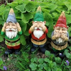 Best Pirce ๐ Garden Gnomes Sunnydaze Decor Three Wise Gnomes Hear No Evil Speak No Evil See No Evil Set โญ