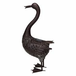 Buy 👏 Animal Statues Oakland Living 🔨 Hammer Tone Bronze Duck Metal Garden Statue With Solar Light And Ground Stake ✨