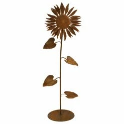 Cheapest 🎁 Patina Yard Art Sun Flower Outdoor Metal Sculpture 😍