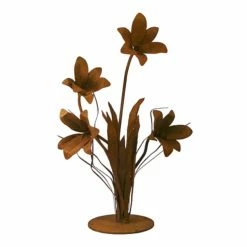 Buy 😀 Patina Yard Art Lily Outdoor Metal Sculpture 🎁