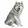 Budget 🔥 Animal Statues Sandicast Life Size Large Gray Wolf Sculpture 🎁