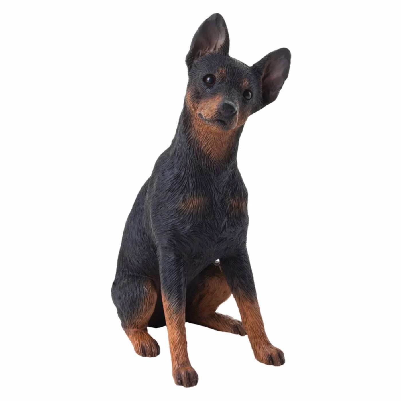 Coupon ✨ Animal Statues Sandicast Mid Size Black Miniature Pinscher Sculpture 😀 3 Coupon ✨ Animal Statues Sandicast Mid Size Black Miniature Pinscher Sculpture 😀