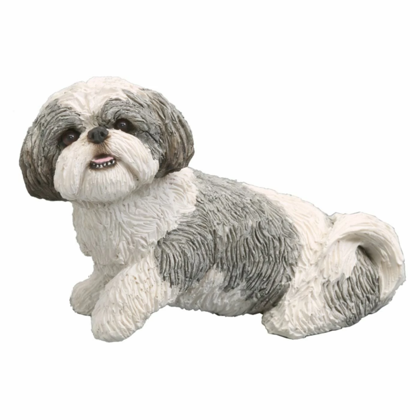 Buy 😀 Animal Statues Sandicast Mid Size Silver/White Shih Tzu Sculpture 👏 3 Buy 😀 Animal Statues Sandicast Mid Size Silver/White Shih Tzu Sculpture 👏