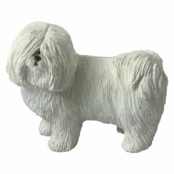 Discount 💯 Animal Statues Sandicast Mid Size Coton De Tulear Sculpture ❤️