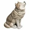 Cheap 🔔 Animal Statues Sandicast Mid Size Gray Wolf Sculpture - Howling 👏
