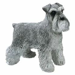 Hot Sale 😍 Animal Statues Sandicast Mid Size Gray Schnauzer Sculpture 🎁