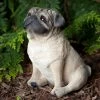 New 😉 Animal Statues Sandicast Original Size Fawn Pug Sculpture - Sitting ⌛