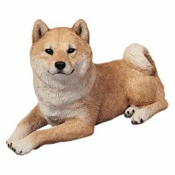 Coupon 🥰 Animal Statues Sandicast Original Size Red Shiba Inu Sculpture 🎁