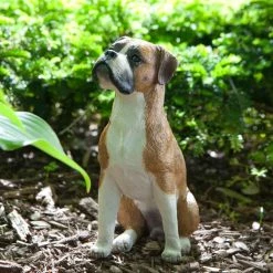 Discount 🔔 Animal Statues Sandicast Original Size Fawn Boxer Sculpture ✨