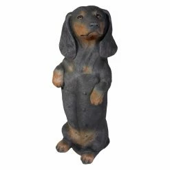 Top 10 🔥 Animal Statues Sandicast Life Size Black Dachshund Sculpture 🎉