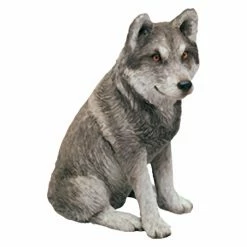 Discount 🎁 Animal Statues Sandicast Mid Size Gray Mexican Wolf Sculpture 💯