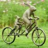 Best Sale 😀 Animal Statues San Pacific International Tandem Bicycle Bunnies Garden Statue 🛒