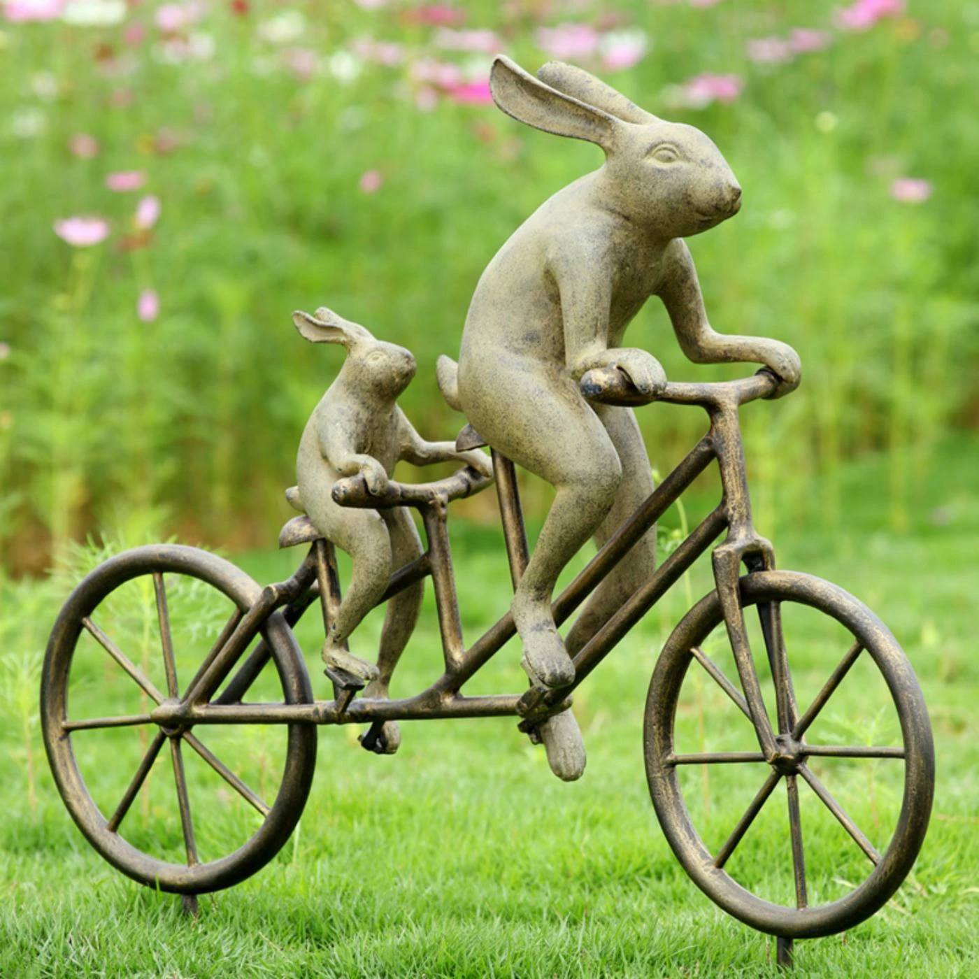 Best Sale 😀 Animal Statues San Pacific International Tandem Bicycle Bunnies Garden Statue 🛒 3 Best Sale 😀 Animal Statues San Pacific International Tandem Bicycle Bunnies Garden Statue 🛒