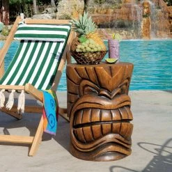 Hot Sale 🧨 Pedestals & Columns Design Toscano The Grand Tiki Teeth Sculptural Table 🎁