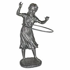 Best Sale ๐ฏ Children Statues Design Toscano Harriet Hula Hooping Girl Garden Statue ๐