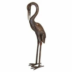Best deal ✨ Animal Statues Design Toscano Heron Head Low Cast Bronze Garden Statue 💯