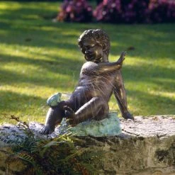 Best Pirce ✨ Children Statues Design Toscano Childs Splashy Surprise Spitting Frog Garden Statue 😉