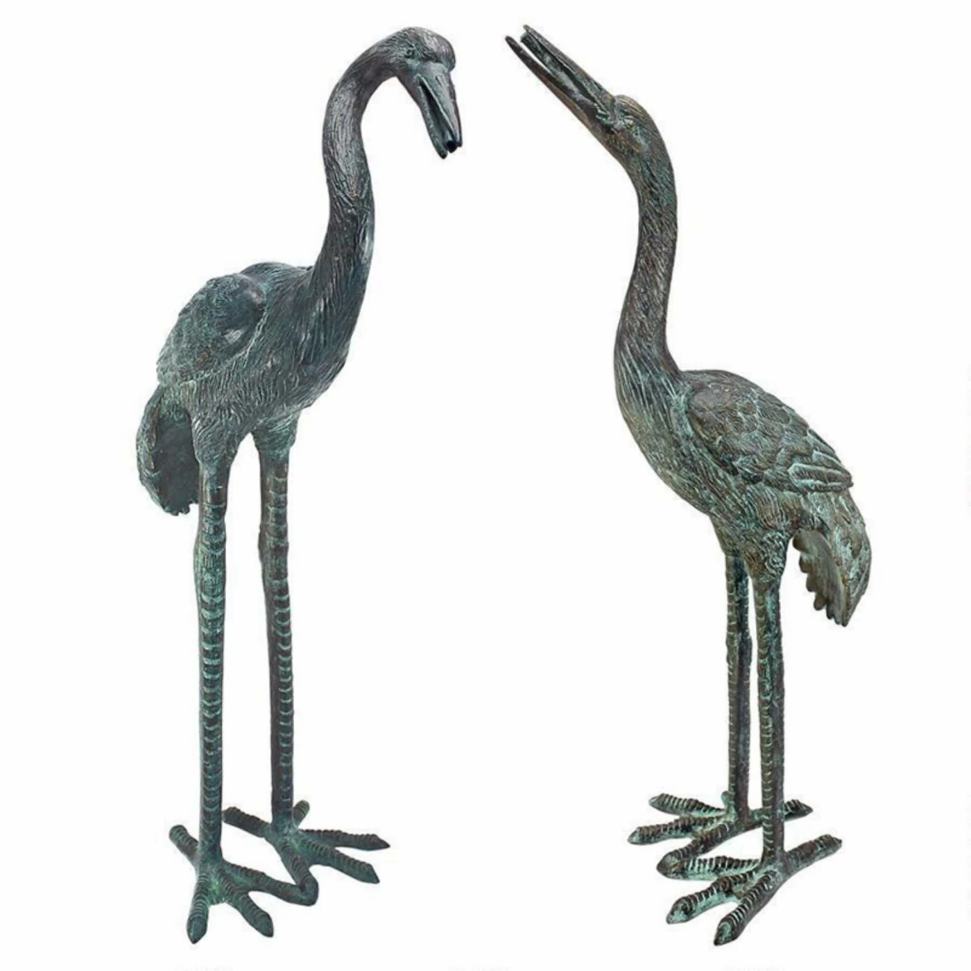 Outlet ๐ Animal Statues Design Toscano Emerald Verde Small Cranes Cast Bronze Garden Statue - Set Of 2 ๐ 3 Outlet ๐ Animal Statues Design Toscano Emerald Verde Small Cranes Cast Bronze Garden Statue - Set Of 2 ๐