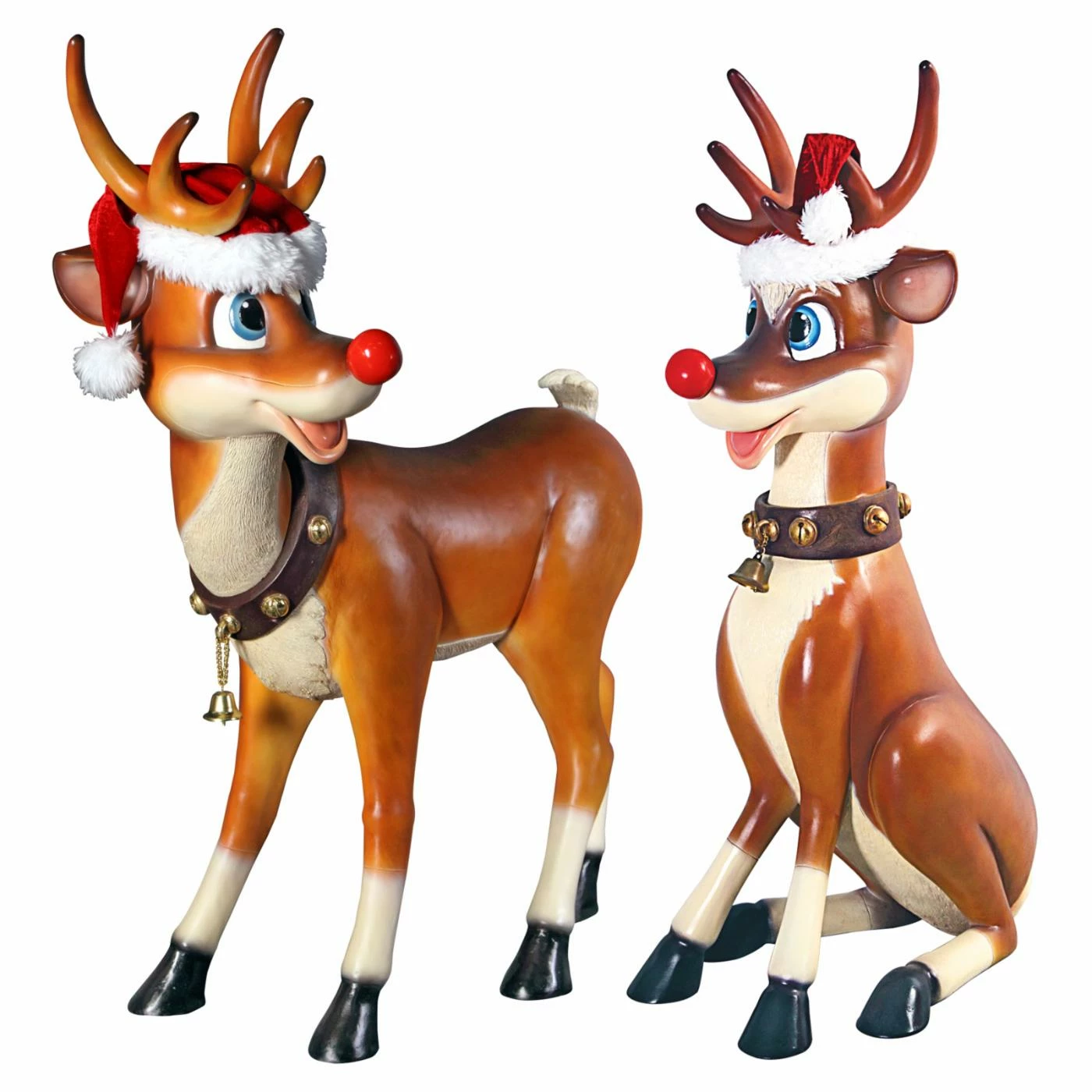 Best Pirce ❤️ Lawn Art And Figurines Design Toscano Santas 🎄 Christmas Red-Nosed Reindeer Statue Set Of 2 😉 3 Best Pirce ❤️ Lawn Art And Figurines Design Toscano Santas 🎄 Christmas Red-Nosed Reindeer Statue Set Of 2 😉